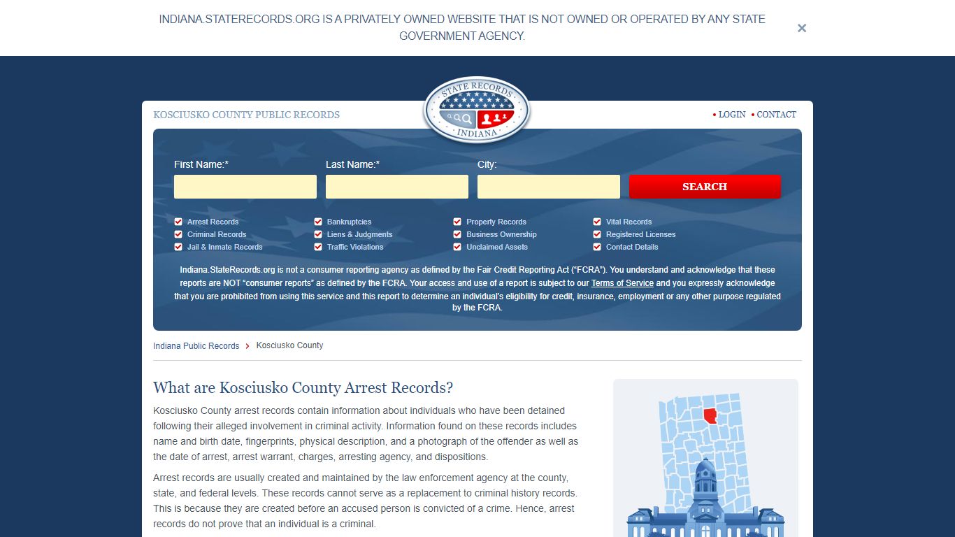 KOSCIUSKO COUNTY PUBLIC RECORDS - StateRecords.org